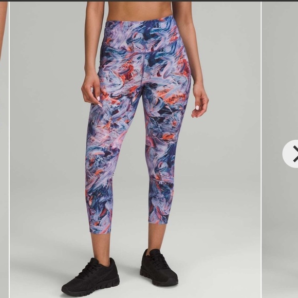 lululemon athletica Pants - Lululemon Base Pace High-Rise Crop Pants - Atmospheric Purple Multi Size 16